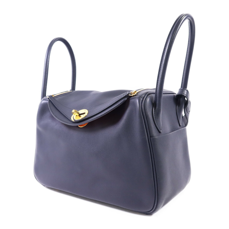 HERMES Swift皮革Lindy 26金扣手挽肩背兩用袋-2