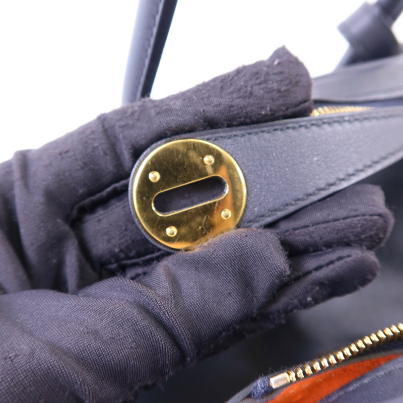 HERMES Swift皮革Lindy 26金扣手挽肩背兩用袋-9