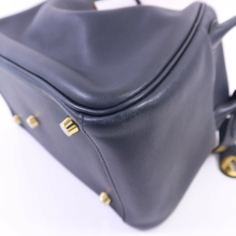 HERMES Swift皮革Lindy 26金扣手挽肩背兩用袋-12