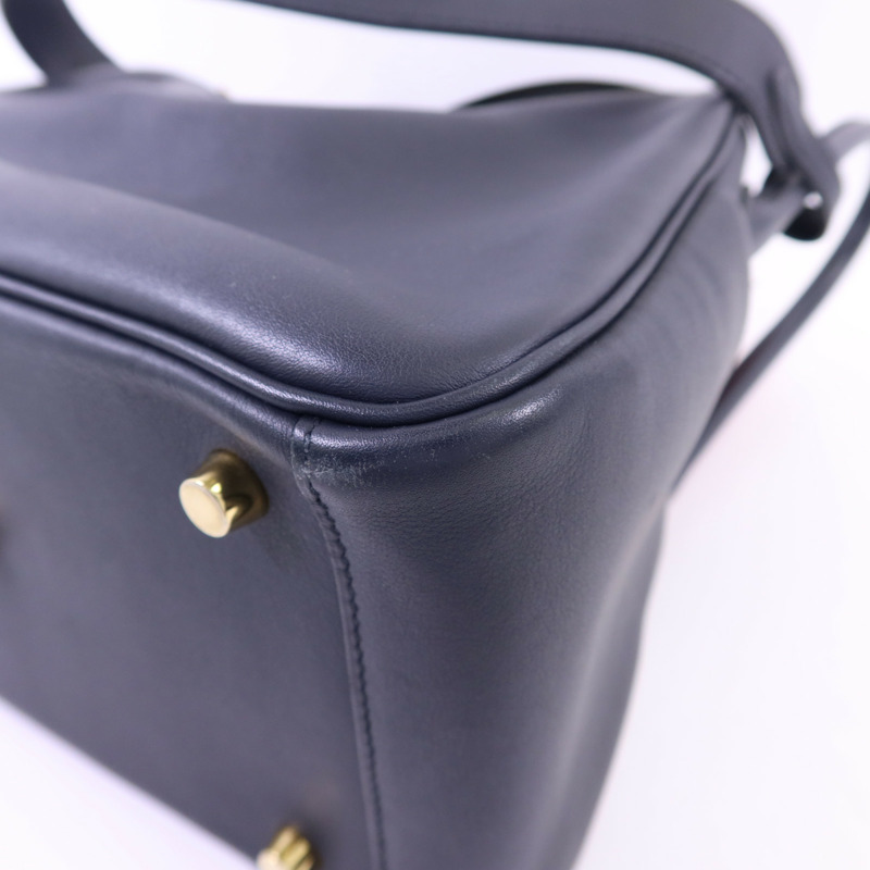 HERMES Swift皮革Lindy 26金扣手挽肩背兩用袋-14