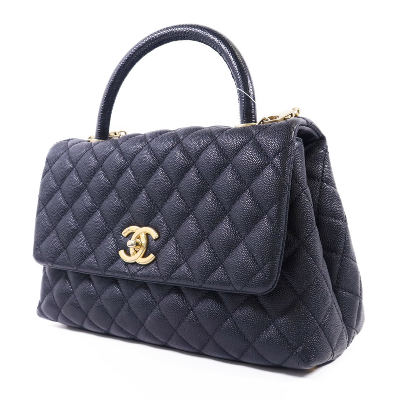 CHANEL 牛皮皮革CoCo Handle Medium金扣手挽肩背兩用袋-2