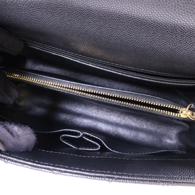 CHANEL 牛皮皮革CoCo Handle Medium金扣手挽肩背兩用袋-5