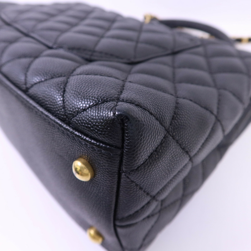 CHANEL 牛皮皮革CoCo Handle Medium金扣手挽肩背兩用袋-14