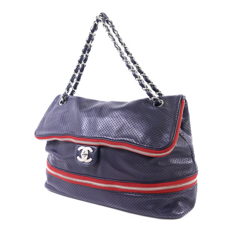 CHANEL 羊皮皮革Shoulder Bag銀扣鏈帶肩背袋-2