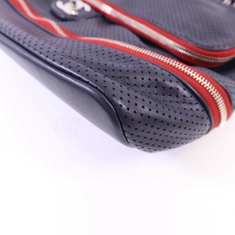 CHANEL 羊皮皮革Shoulder Bag銀扣鏈帶肩背袋-12