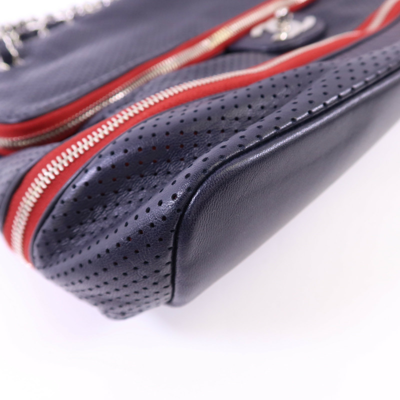 CHANEL 羊皮皮革Shoulder Bag銀扣鏈帶肩背袋-13