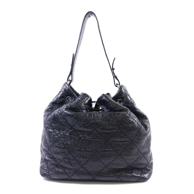 CHANEL 牛皮皮革Tote Bag銀扣手挽袋-1