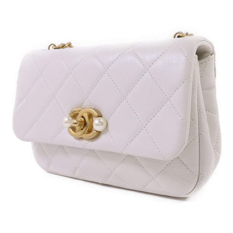 CHANEL 牛皮皮革Shoulder Bag金扣鏈帶肩背袋-2