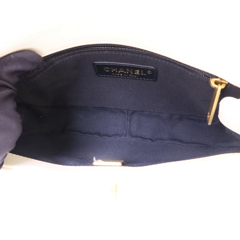 CHANEL 牛皮皮革Shoulder Bag金扣鏈帶肩背袋-5