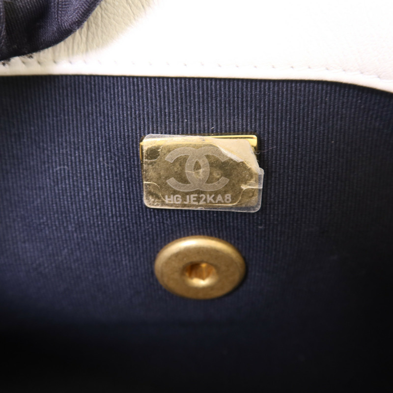 CHANEL 牛皮皮革Shoulder Bag金扣鏈帶肩背袋-7