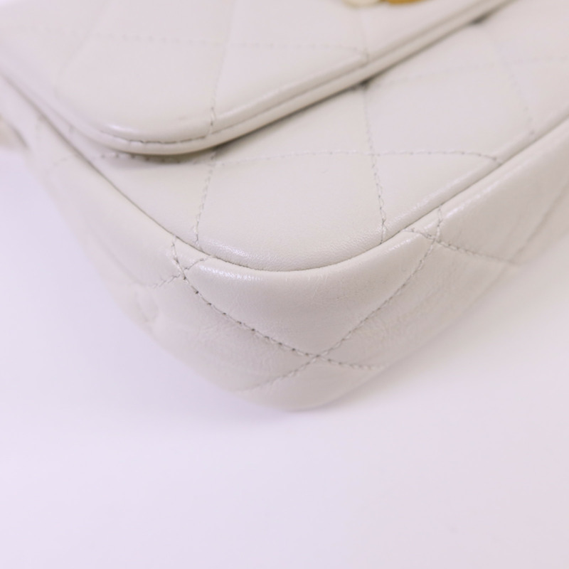 CHANEL 牛皮皮革Shoulder Bag金扣鏈帶肩背袋-13