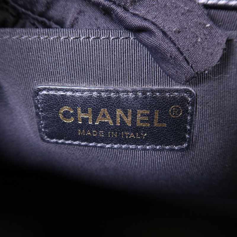 CHANEL 羊皮皮革Boy 25金扣鏈帶肩背袋-7