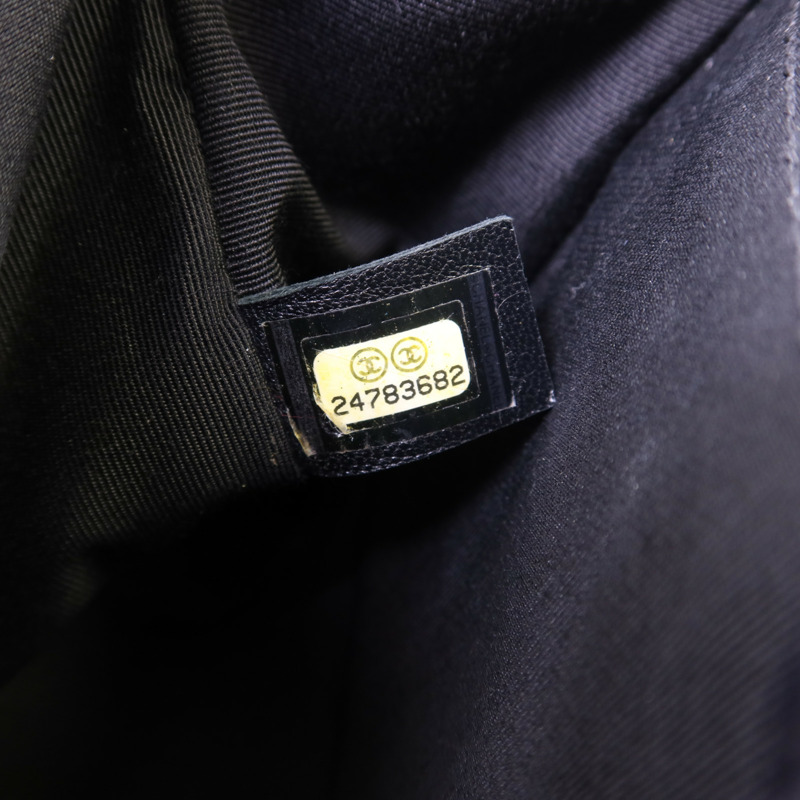 CHANEL 羊皮皮革Boy 25金扣鏈帶肩背袋-8