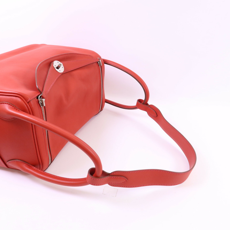 HERMES Evercolor皮革Lindy 30銀扣手挽肩背兩用袋-4