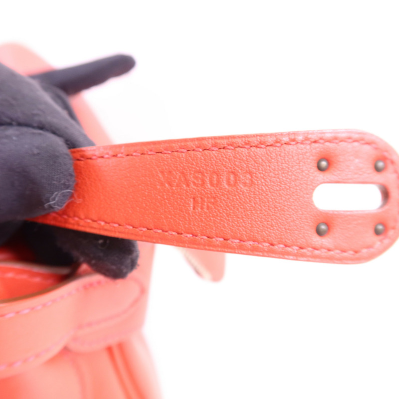 HERMES Evercolor皮革Lindy 30銀扣手挽肩背兩用袋-7