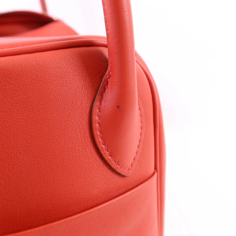 HERMES Evercolor皮革Lindy 30銀扣手挽肩背兩用袋-15