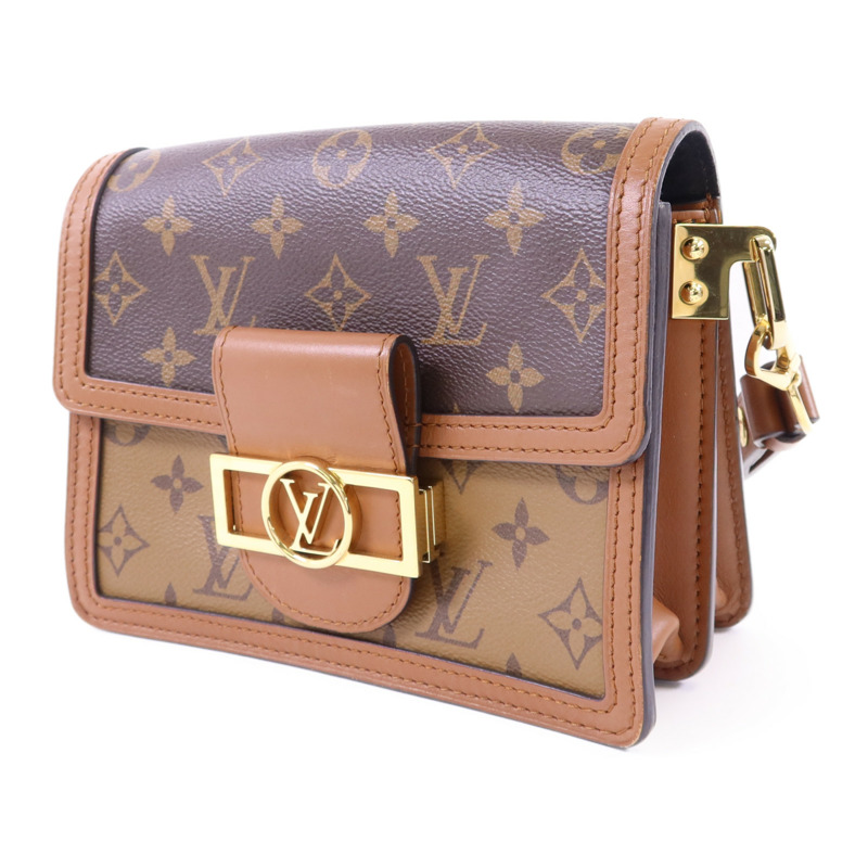 LOUIS VUITTON Monogram Reverse Mini Dauphine金扣肩背袋-2