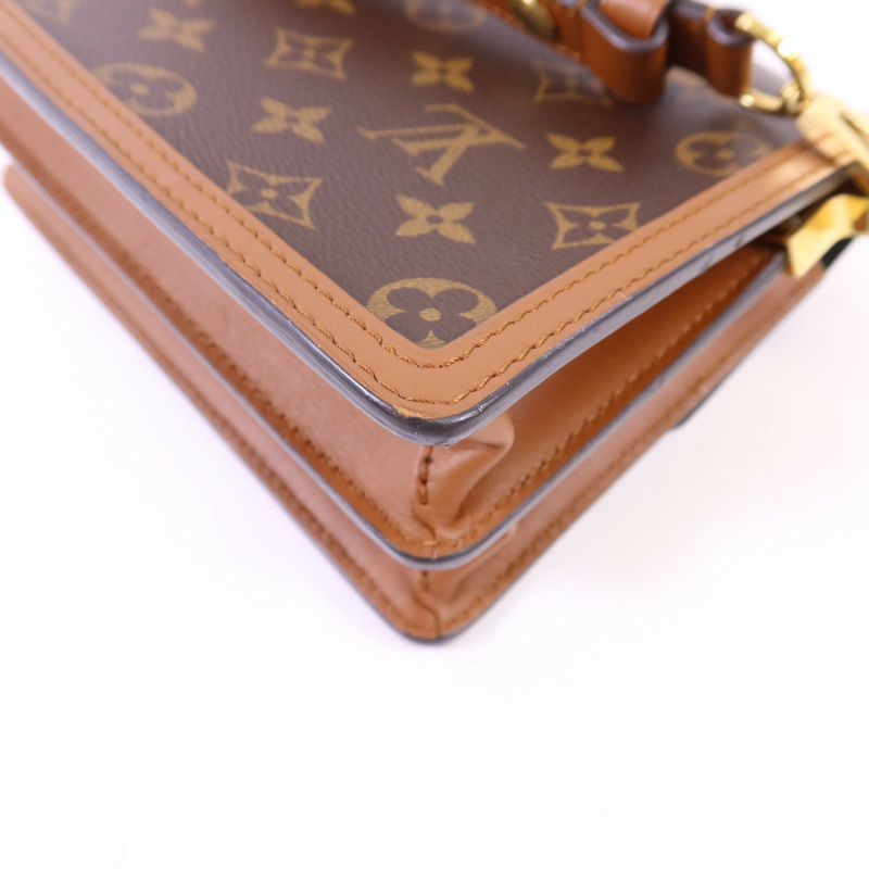 LOUIS VUITTON Monogram Reverse Mini Dauphine金扣肩背袋-14