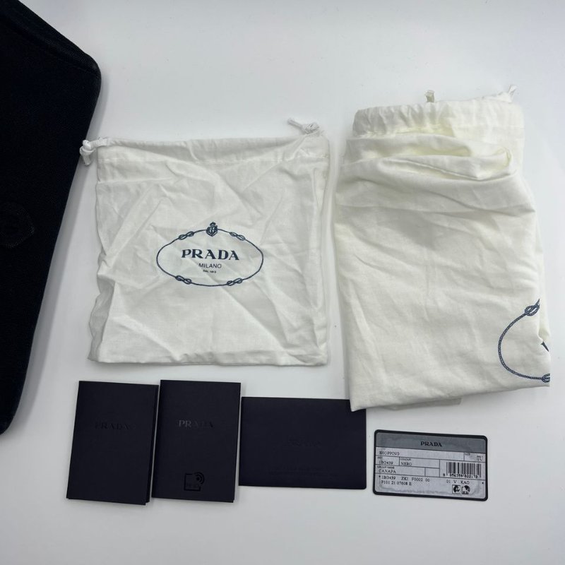 普拉達 Cotton Canvas Small Tote 小型帆布托特包-7