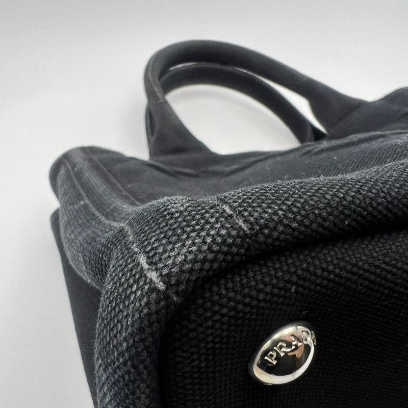 普拉達 Cotton Canvas Small Tote 小型帆布托特包-12