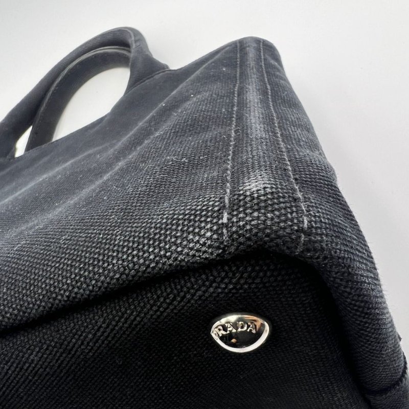 普拉達 Cotton Canvas Small Tote 小型帆布托特包-16