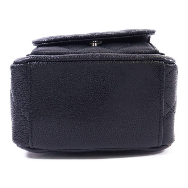 CHANEL 牛皮皮革Mini Backpack銀扣背包-3