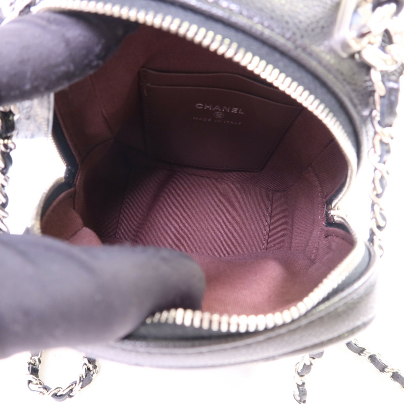 CHANEL 牛皮皮革Mini Backpack銀扣背包-5