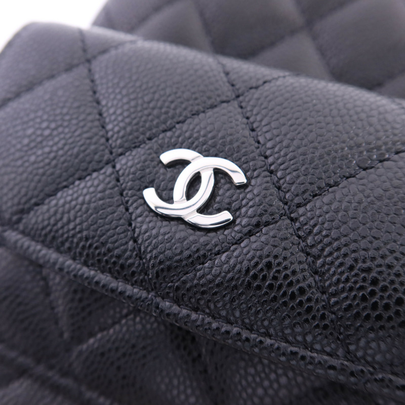 CHANEL 牛皮皮革Mini Backpack銀扣背包-8