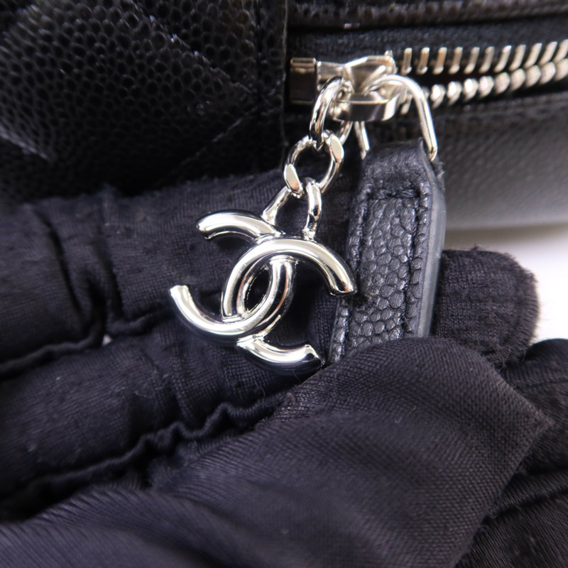 CHANEL 牛皮皮革Mini Backpack銀扣背包-9