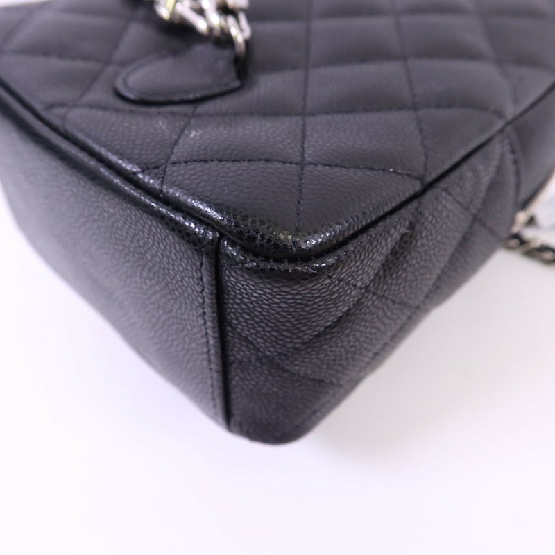 CHANEL 牛皮皮革Mini Backpack銀扣背包-12
