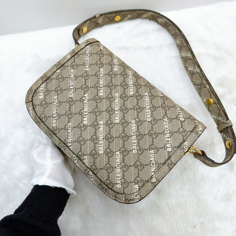莉亞精品♡ Gucci x BALENCIAGA 聯名1955馬鞍包 二手美包-2