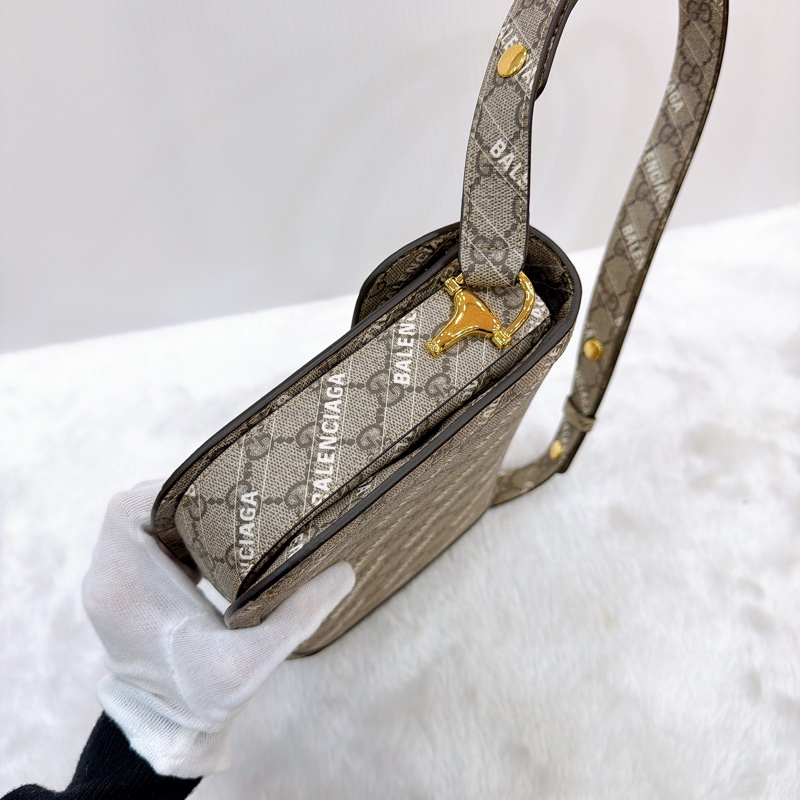莉亞精品♡ Gucci x BALENCIAGA 聯名1955馬鞍包 二手美包-3