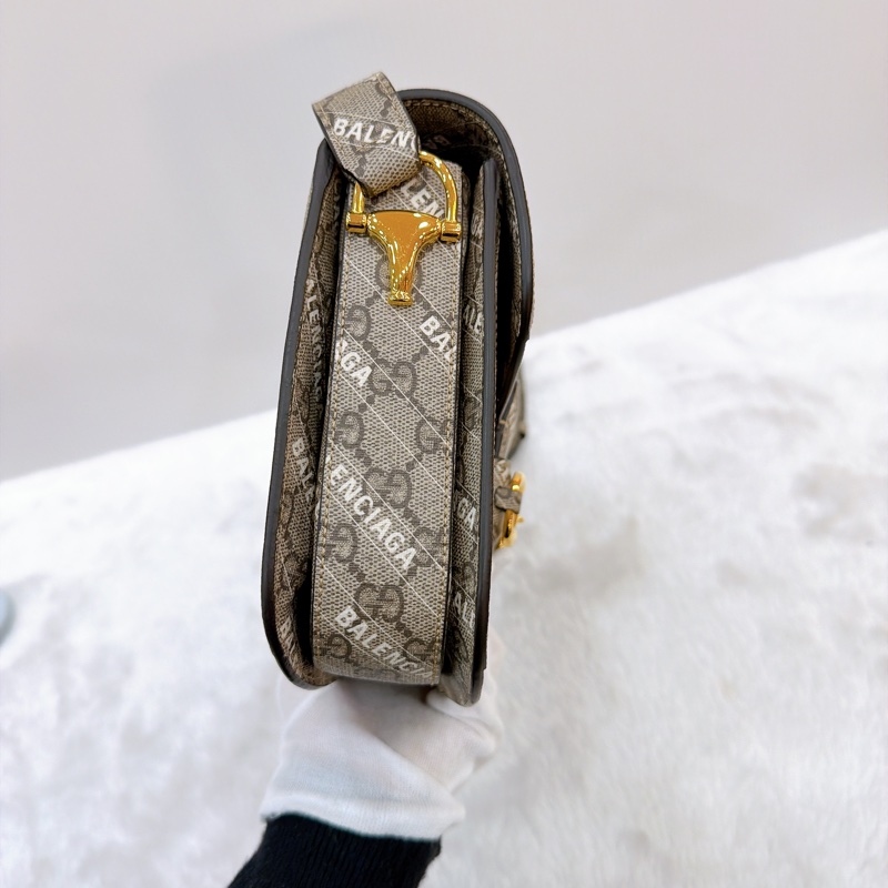 莉亞精品♡ Gucci x BALENCIAGA 聯名1955馬鞍包 二手美包-4