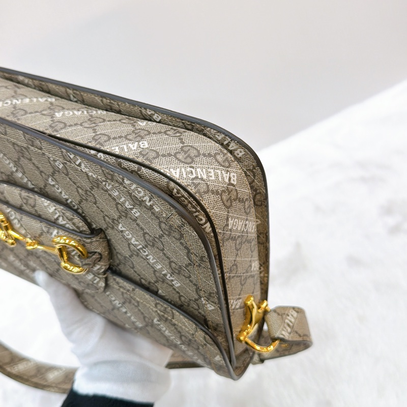 莉亞精品♡ Gucci x BALENCIAGA 聯名1955馬鞍包 二手美包-8