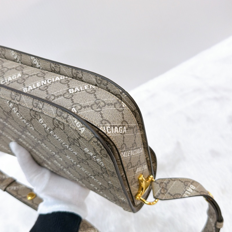莉亞精品♡ Gucci x BALENCIAGA 聯名1955馬鞍包 二手美包-9