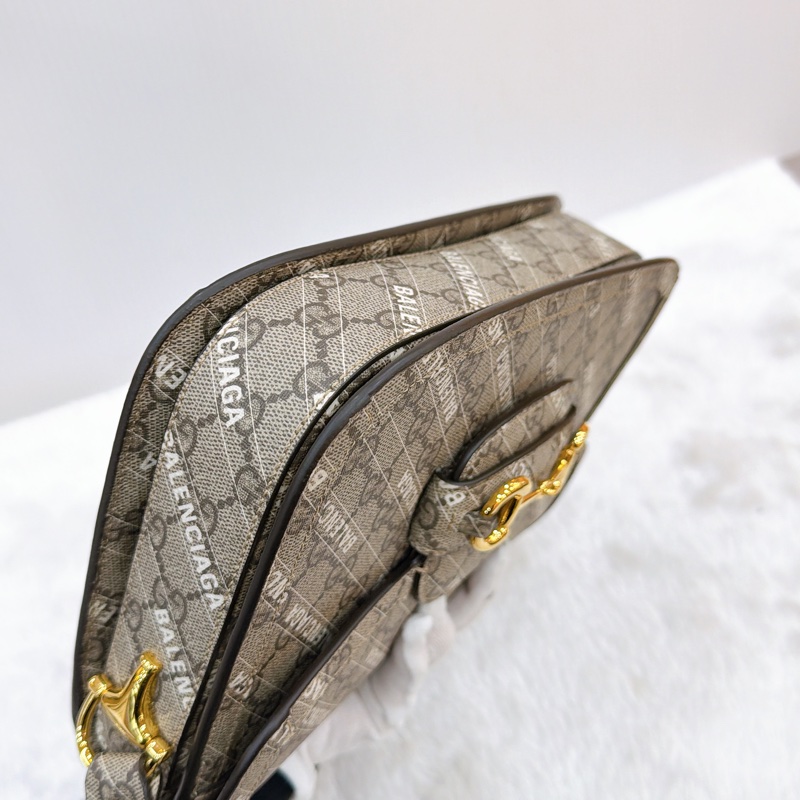 莉亞精品♡ Gucci x BALENCIAGA 聯名1955馬鞍包 二手美包-10