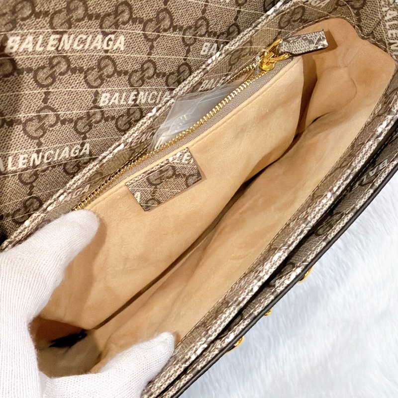 莉亞精品♡ Gucci x BALENCIAGA 聯名1955馬鞍包 二手美包-12
