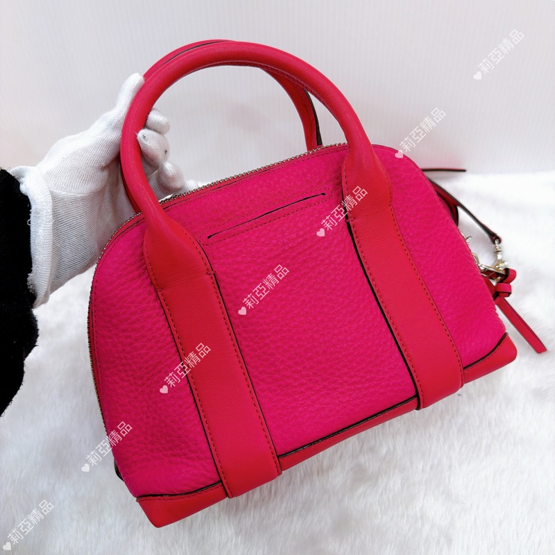 莉亞精品♡ Coach 桃粉手提斜背包 二手美包-3