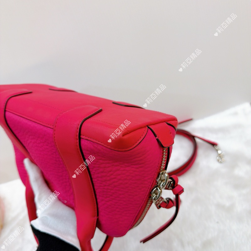 莉亞精品♡ Coach 桃粉手提斜背包 二手美包-9