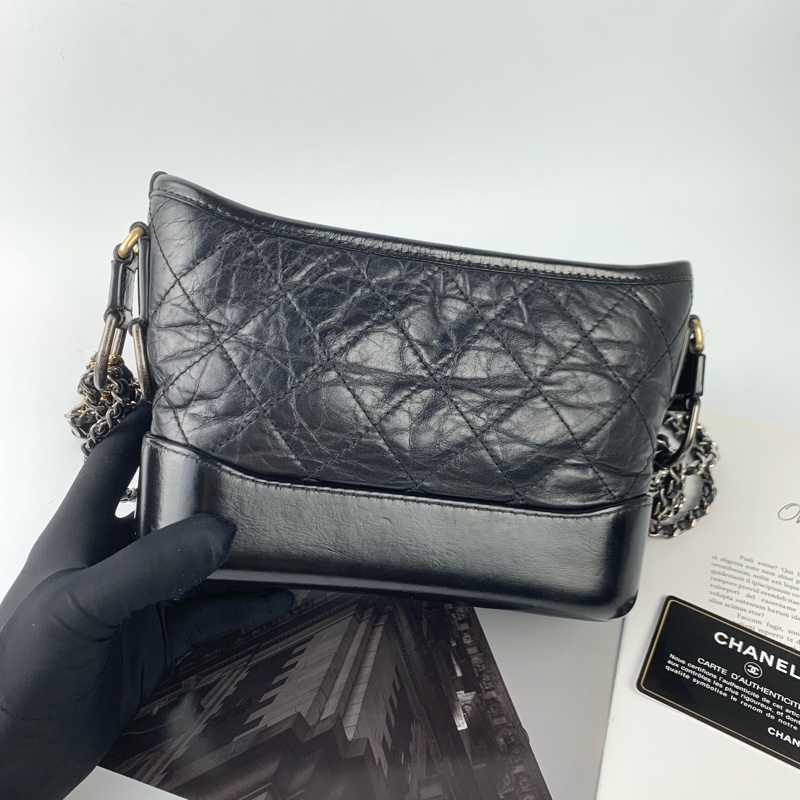 Chanel流浪包小號黑金-4