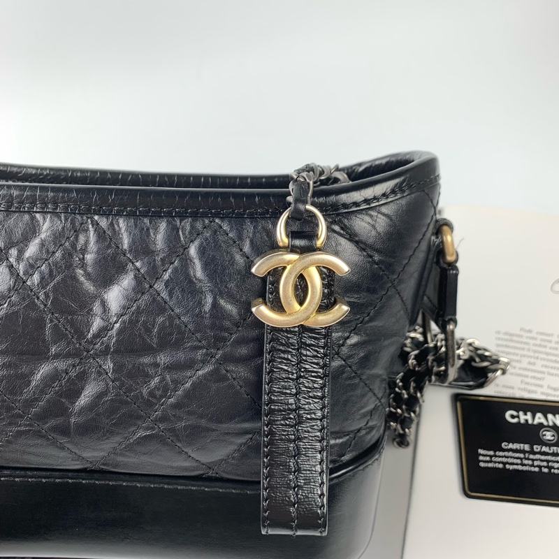 Chanel流浪包小號黑金-7
