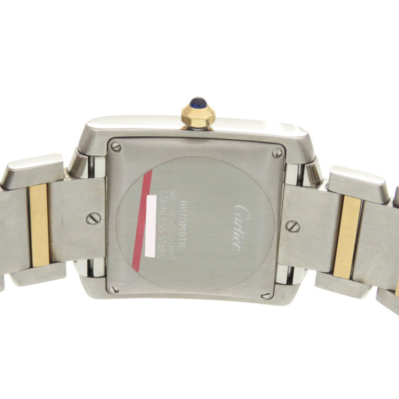 卡地亞 Tank Française LM 雙色腕錶 W51005Q4,精鋼材質,18K 黃金和銀,自動上鍊,0426 機芯,品相極佳。-5