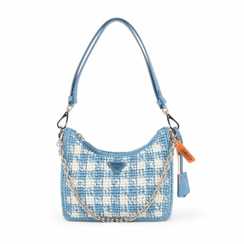 PRADA 1BC204 複刻版鉤針迷你單肩包 /