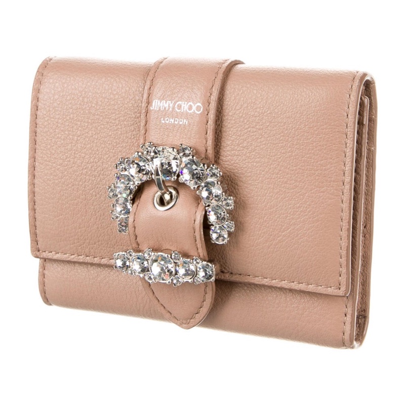 Jimmy Choo 英國精品 真皮迷你短夾 精品皮夾 附盒附卡｜淘氣善良・尋寶-4