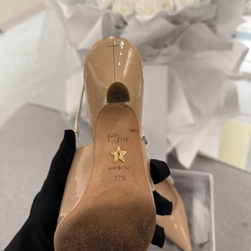 J'ADIOR 露跟高跟鞋 裸色漆面小牛皮-4