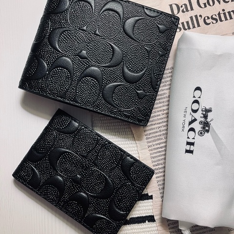 COACH 美國精品 CR957 三合一短夾 加拿大代購 牛皮短夾 全新皮夾｜淘氣善良・尋寶