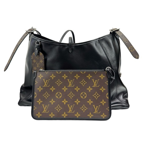 LOUIS VUITTON 路易威登 黑武士 大號 黑色 男女通用 斜背包 單肩包 銀扣