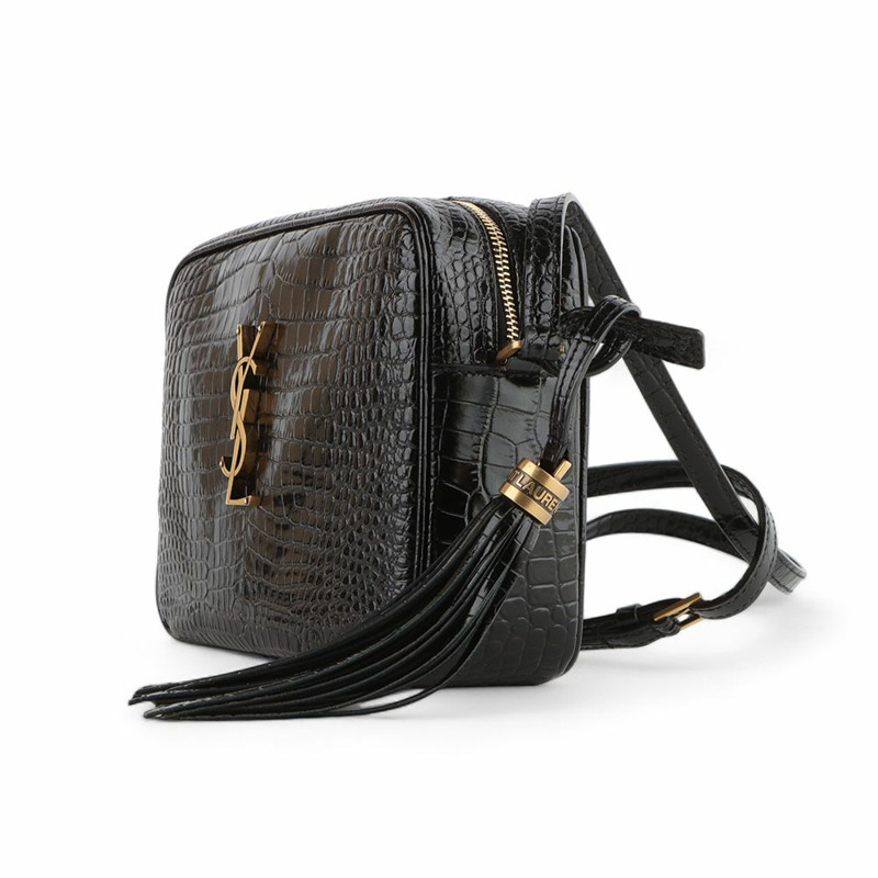 【包稅】SAINT LAURENT 鱷魚紋壓花亮面皮革 Lou 相機斜背包 33172-1