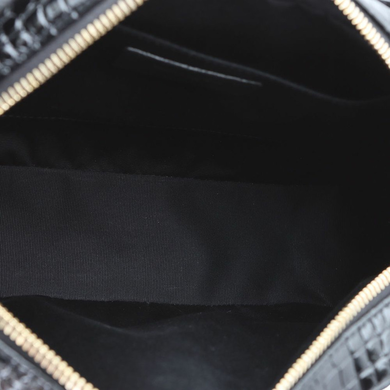 【包稅】SAINT LAURENT 鱷魚紋壓花亮面皮革 Lou 相機斜背包 33172-6