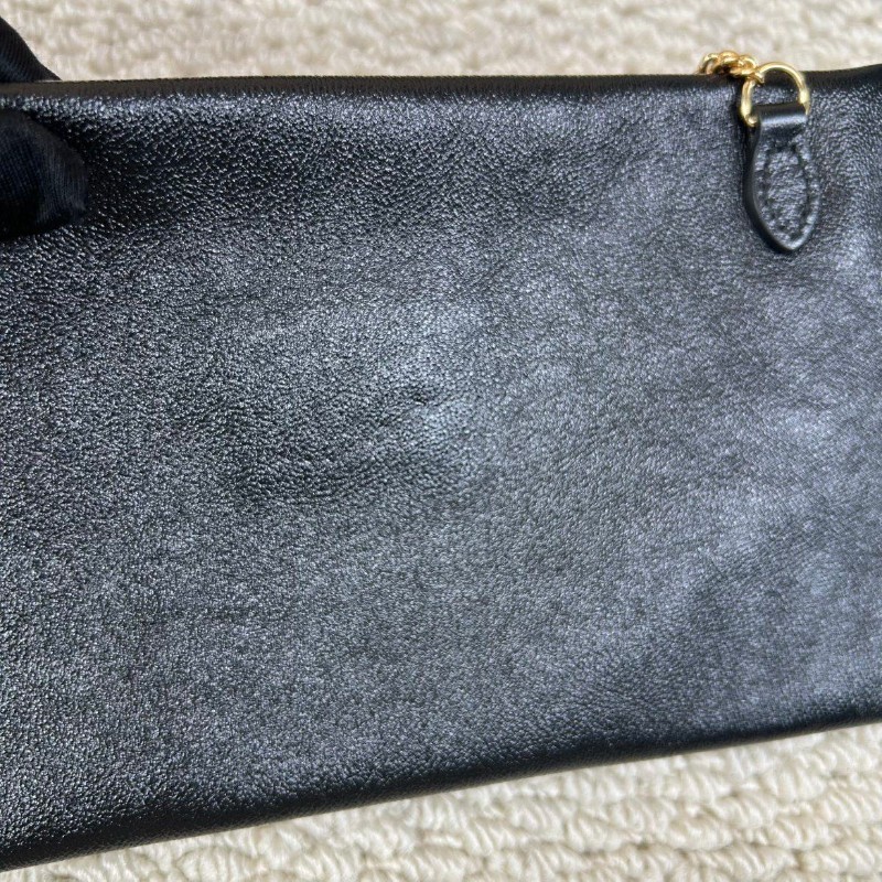 Gucci古馳 Rajah水晶琺琅虎頭托特包 黑色牛皮材質 經典紅綠條紋配飾-12